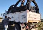Programa Hídrico Provincial: Gobierno provincial hizo entrega de caños de agua para rosario vera peñaloza.