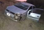 Ulapes: Un auto volcó tras esquivar un animal por Ruta Nacional 79.