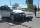 Chepes: moto y camioneta protagonistas de un accidente de transito