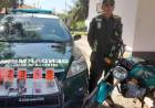 Detienen a motociclista que transportaba marihuana, cocaína y pastillas