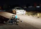 Motociclista sufrió heridas al chocar con un automóvil
