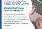 Graduados UNLaR: convocatoria para asesores de tesis y trabajos finales