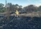 Controlaron un incendio de pastizales en zona rural de Chepes