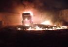 Incendio de un tráiler con neumáticos en desuso movilizó a Bomberos en Chepes