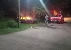 Incendio de un automóvil en Olta durante la madrugada