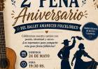 Esperado: El Ballet Amanecer Folclórico celebra su 2° Peña Aniversario con música, danza y tradición