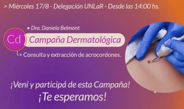 OSUNLaR: Campaña Dermatológica en Chepes, Ulapes y Olta.