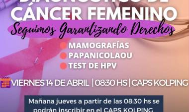 Jornada de Prevención y Diagnóstico de Cáncer Femenino.