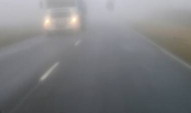 Se pide precaución en rutas por bancos de niebla y nubosidad baja.