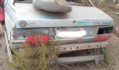 Patquía: volcó un automóvil en Ruta Nacional 74