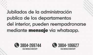 Reempadronamiento de Datos Personales: atención jubilados de la administracion publica