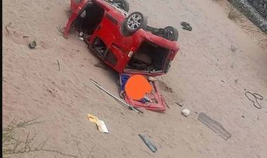 Tres personas murieron trágicamente al volcar con su camioneta en Caucete