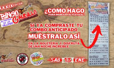 Atención familia, datos a tener en cuenta para el festival del caudillo "el festival de los millones"