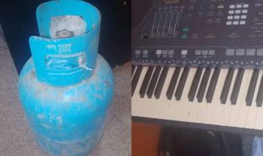 Chepes: encontraron una garrafa y un teclado en el patio de una casa