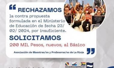 AMP rechazó la propuesta salarial del Gobierno y se movilizará este lunes