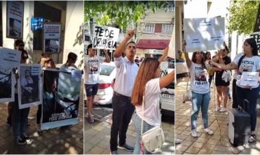 Familiares del camionero acribillado por el policía protestaron pidiendo justicia