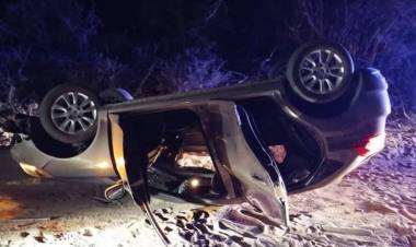 Chamical: Volcó un auto en cercanías a la Aguadita