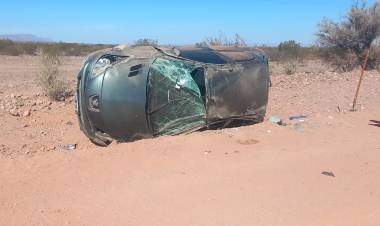 Pagancillo: Grave vuelco con daños materiales y heridos leves