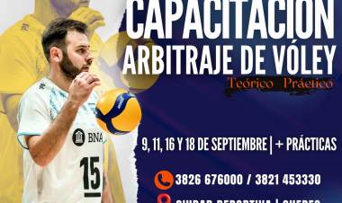 Chepes: Capacitación en arbitraje de voley