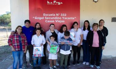Chepes: Entrega de kits escolares en el interior departamental 