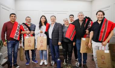 El gobernador Quintela recibió a dirigentes sindicales nacionales