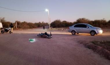 Chepes: una niña y dos adultos heridos, tras derrape en motocicleta