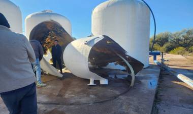 Chepes: investigan la rotura de tanques de agua en los Pozos San Carlos