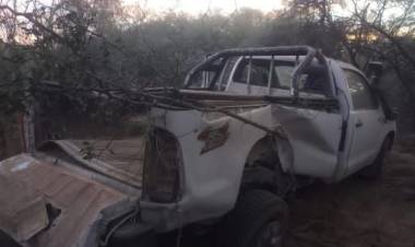 Un joven resultó herido tras volcar con su camioneta en la Ruta 77