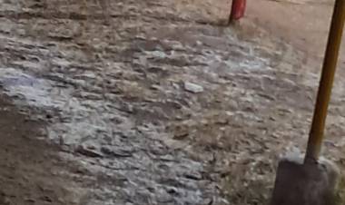 Chepes: Domingo con nieve y baja temperatura en la cabecera departamental