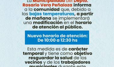 Comunicado oficial: atención vecinos, el municipio informa sobre nuevos horarios de atención