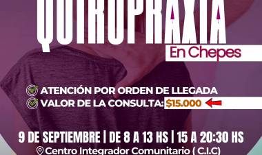 Quiropraxia en el CIC de Chepes