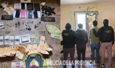Incautan drogas, dinero y dos jóvenes están detenidos