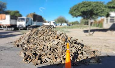 Chepes: un camión perdió parte de su carga en avenida Belgrano