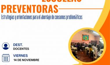 Capacitación docente sobre prevención de consumos problemáticos