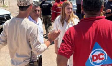 Teresita Madera recorrió las zonas afectadas en Ulapes