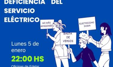 Vecinos convocan a una marcha por deficiencias en el servicio eléctrico, pese a reuniones entre Edelar y autoridades
