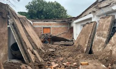 Derrumbe parcial en una vivienda de Ulapes: no hubo personas heridas