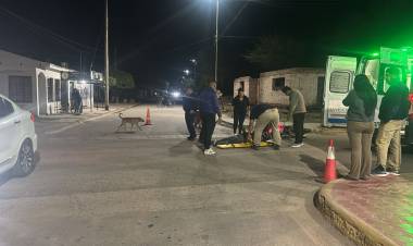 Ulapes: choque entre una moto y un auto dejó dos personas hospitalizadas