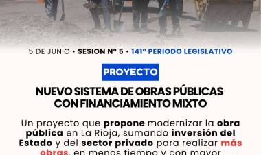 Presentan proyecto para crear un Sistema Provincial de Obras Públicas con Financiamiento Mixto en La Rioja