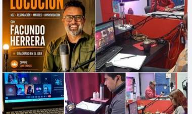 Jóvenes estudiantes se forman en locución con el periodista Facundo Herrera