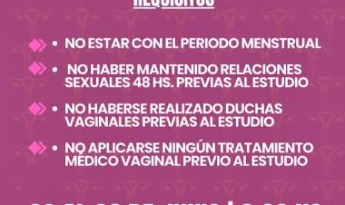 C.I.C.: Operativo de Papanicolaou gratuito en la Secretaría de Salud
