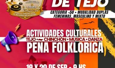 Chepes será sede del Torneo Interdepartamental de Tejo en el Festival Dorado 2026