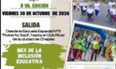 La Escuela Especial Roberto Saúl organiza una bicicleteada en Chepes e invita a toda la comunidad