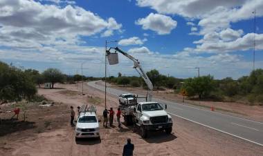 Mascasín: se normalizó el servicio de alumbrado público
