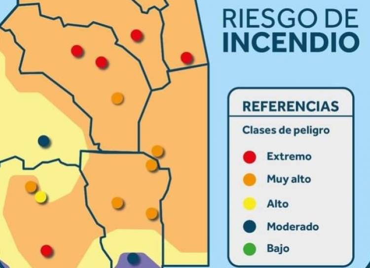 Capital: Alertan a la comunidad por alto riesgo de incendio.