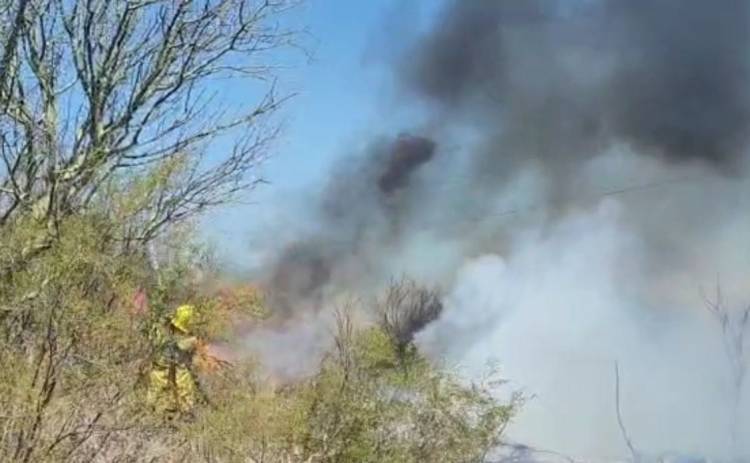 El Comité de Emergencias envió ayuda para sofocar incendio en "Rosario V. Peñaloza".