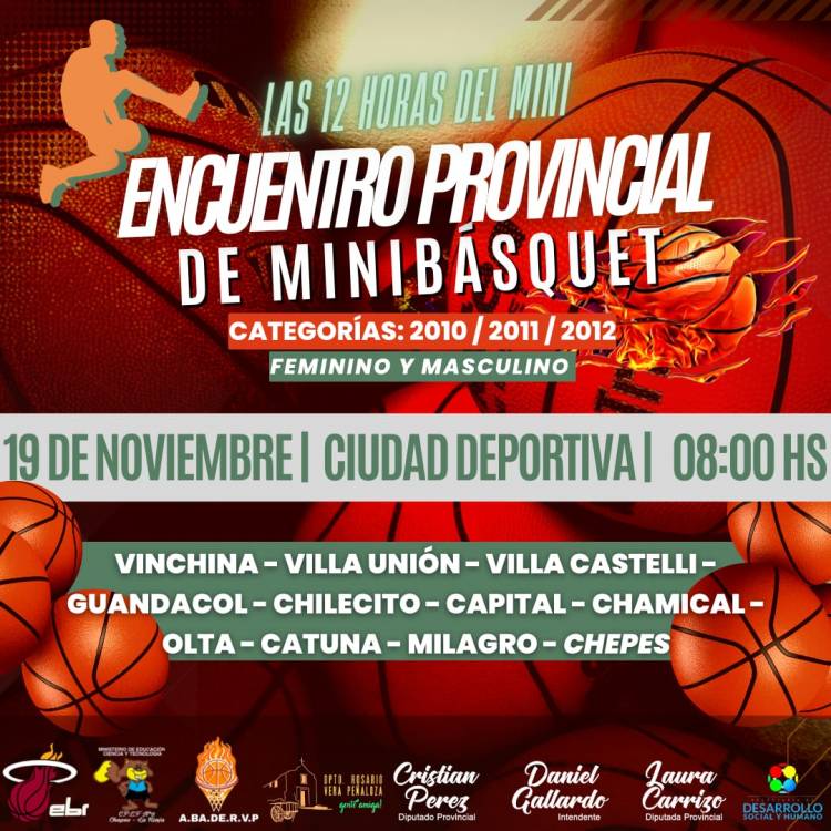 Ciudad Deportiva: Un sábado a puro Mini-Básquet en el encuentro provincial.