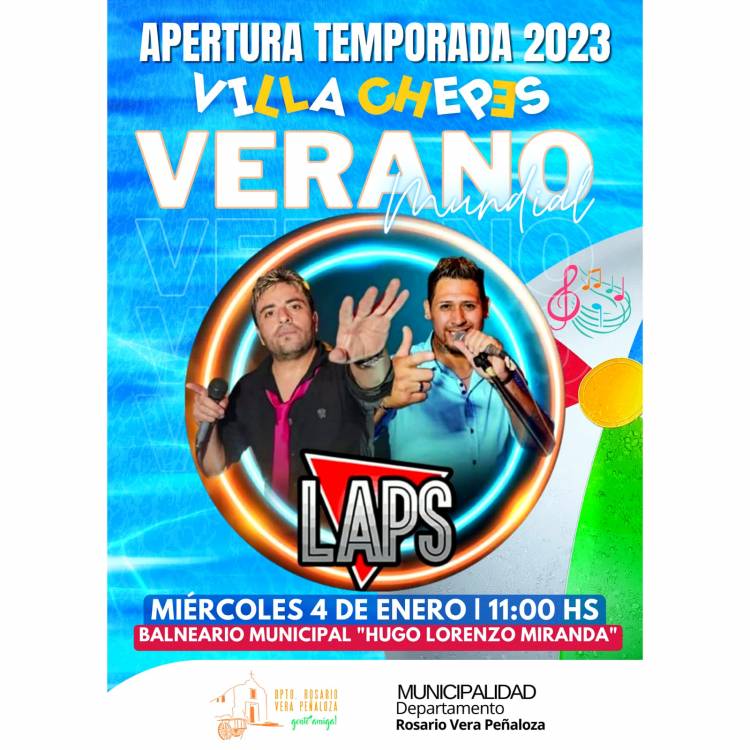 Verano Mundial 2023: Apertura temporada de verano con dj’s, banda en vivo, premios sorpresa y dinero en efectivo.