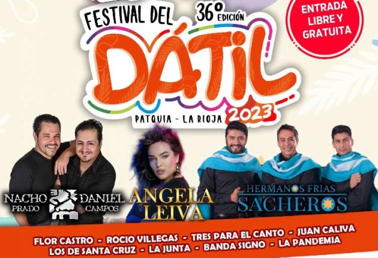 Patquía: Con entrada libre y gratuita en la 36° edición del Festival del Dátil.