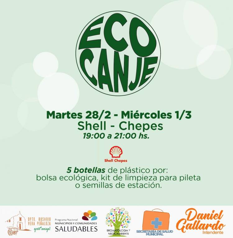 Campaña Ecocanje organizada por la Secretaria de Salud Municipal y Programa Municipios y Comunidades Saludables.